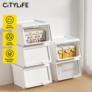 Citylife 40L Stackable Storage Box Front Opening Container Box Thickened Household Large Capacity St
