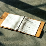 XO [A5/B5] Leather Notebook with Cuffed Spine, Leather Notebook with Spring Spine A5/B5, Minimal Rus