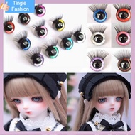 TINGLE 12mm Plastic Safety Eyes 10 Colors Doll Accessories Glitter Crystal Eyes High Quality DIY Dolls Puppet Doll Accessories