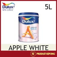 ICI DULUX 5L Ambiance Pearl Glo Wall Paint (25074 Apple White)