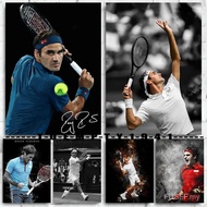 Tennis Player Roger Federer Poster Tennis Star Player Canvas Prints Wall Decoration Tennis Sports Wa