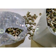 M10 X25MM YELLOW BOLT NUT (UNIT PRICE) - M10x25 NUT BOLT - M10x25 YELLOW BOLT - YELLOW NUT BOLT - HE