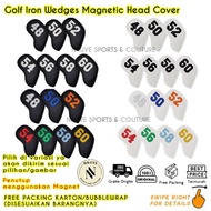Magnetic Golf Cover Iron Sand Wedge Polyester Loft Stick Cover 48 50 52 54 56 58 60