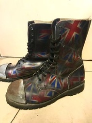 中古 正版 絕版 90%新 英國旗 underground shoes 鋼頭 鞋