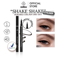 HITAM Odbo Shake Shake Eyeliner Liquid Pen Waterproof pigmented Lasts Up To 24 Hours-Black