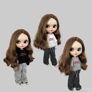 Blythe Little Ragdoll Clothes ob24 26 Body azone19 Joint Body Baby Clothes Sweatshirt Striped Pants 