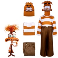 DRIZL การ์ตูนลายการ์ตูน ชุดคอสเพลย์ Inside Out 2 ความโศกเศร้า ความโกรธความกลัว แต่งตัวในงานปาร์ตี้คา