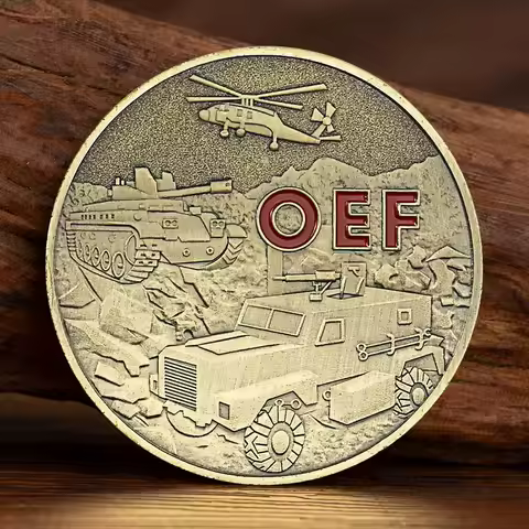 US Afghanistan War Combat Veteran Operation Enduring Freedom Challenge Coin OEF Collectible Commemor