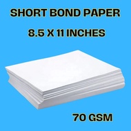 (SG SELLER) SHORT BOND PAPER COPY WHITE PAPER LETTER SIZE 8.5 X 11 INCHES COPIER PAPER 70GSM
