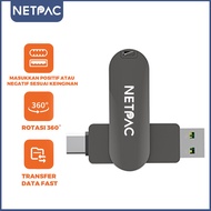NetpacLife Dual OTG Flash Drive Antarmuka Ganda USB 3.2+Tipe C Flashdisk 64GB 128GB