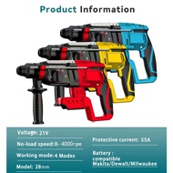 Great texture  Brushless 28MM Electric Hammer Drill Multifunctional Rotary Cordless Rechargeable Pow