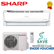 Sharp (5 bintang) penjimatan tenaga R32 Inverter penghawa dingin AHX10BED / Sharp Aircond Inverter 1