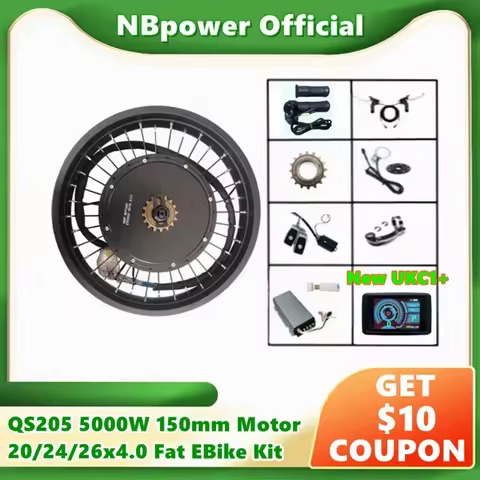 QS205 50H 48-72V 5000W Fat Bike Kit Snow Wheel 20 24 26inch Fat Ebike Brushless Hub Motor Wheel Ebik