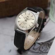 Retro Shanghai Manual Mechanical Wristwatch 19 Jewels Shock Resistant Simple Dial Black Leather Stra