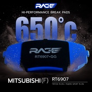 ผ้าเบรคหน้า RACETECH MITSUBISHI TRITON 19 - ON / PAJERO SPORT 15 - ON - RT6907 - ผ้าเบรค มิตซูบิชิ ไ