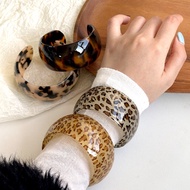 ✨XueYin | Adjustable Leopard Bangle Bracelet Retro Y2K Jewelry for Women Stackable Spice Girl Inspir