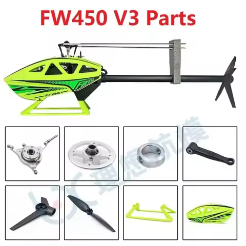 FLY WING FW450L FW450 V3 6CH RC Helicopter Parts Accessories Motor ESC Main Blade Gear Landing Skid 