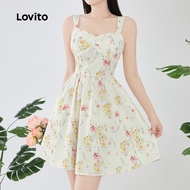 Casual Dress Ditsy Floral Spring/Summer Multicolor Dress for Women L134ED888