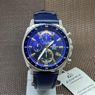 Casio Edifice EFV-600L-2A Blue Analog Leather Chronograph Men's Watch