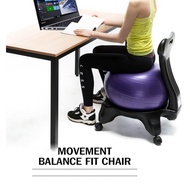 SG Ready Stock to ShipClassic Balance Ball Chair – Exercise Stability Yoga Ball Premium Ergonomic Chair for Home and Office Desk with Air Pump
