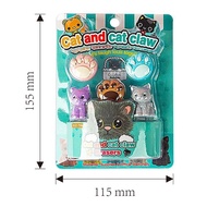 XGD-766 3D Cat & Cat Claw Eraser