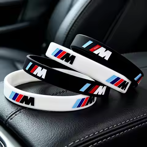 Fashion BMW M-series Badge Bracelet Sports Men Women Rubber Hand Chain For BMW Performance BMW M Pow