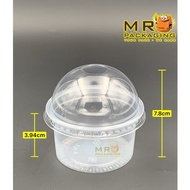 4oz Round Container with Dome Lid [ 100pcs± ] EC E115T - Disposable Plastic PP Food Container Bekas 