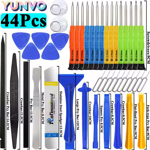 44 in 1 Mobile Phone Repair Tools Opening Spudger LCD Screen Pry Repair Tool Kits Tablet Phone Screw