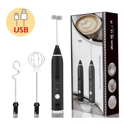 Portable Electric Milk Frothers Handheld Blender Cappuccino Cream Egg Beater Food Blender USB Mini C