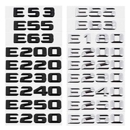 Car Tail Letter Number Emblem Sticker Rear Trunk Badge Decal for Mercedes Benz E Class E53 E55 E63 E