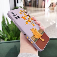 เคสแมวปีนเขา Samsung Galaxy A71 A51 4G A21S A31 A41 ซิลิโคนเหลวรูปแบบด้านข้าง