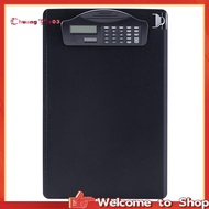 【Chuangtfx03】Multifunctional Clipboard with Binder Calculator Writing Pad Pen Slot & Scale for A4 Pa