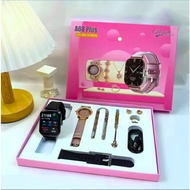 Elegant A68 Plus Fitness Tracker Smartwatch with 8-in-1 Accessory Set for Women - New