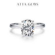 Synthetic Moissanite Oval 2CT Solitaire Ring Classic Design 8mm Oval Ice Cutting R095