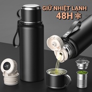 NIUMI 48h 316 thermos flask displays temperature and lid with handle, many capacities water bottle t