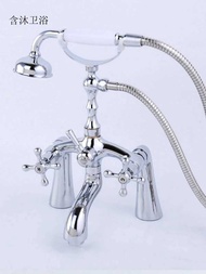 Copper Crystal ephone Gold Imperial Concubine Sitting Bathtub Side Shower Faucet Style