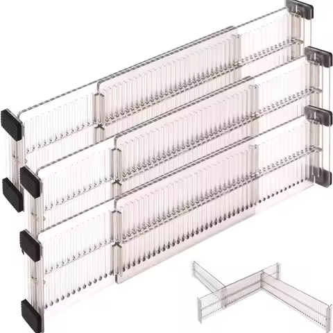 Expandable Drawer Dividers 10.8-20inch Adjustable Drawer Divider Organizers for Drawer Separators Dr