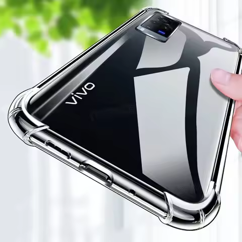Transparent Shockproof Silicone Case For VIVO X80 X70 X70T X60 X60T X50 X30 X27 X23 X21 X20 X9S Pro 