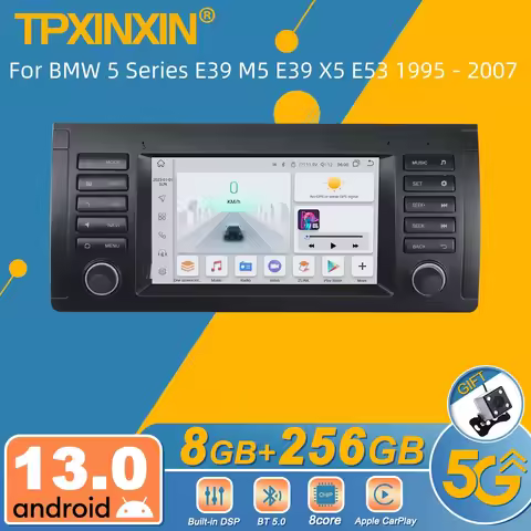 For BMW 5 Series E39 M5 E39 X5 E53 1995 - 2007 Android Car Radio Multimedia Video Player Wireless Ca