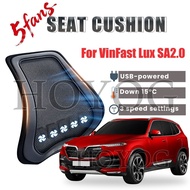 For VinFast Lux SA2.0 Car Seat Cooling Lumbar Support Cushion Back Support Pillow USB Fan 3 Speed Ve
