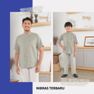 [BISA COD] SARIMBIT NIBRAS 2026 / SARIMBIT NIBRAS MAUDIA LIGHT OLIVE / BAJU LEBARAN SERAGAM KELUARGA