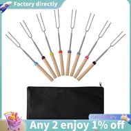 Marshmallow Roasting Sticks (8 Pack) 32 Inches Extendable Telescoping Smores Skewers for Fire Pit Me