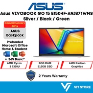 ASUS VIVOBOOK GO 15 E1504F-ANJ871WMS Silver / Green / Black AMD Ryzen R3-7320U 8GB 512GB 15.6" FHD W