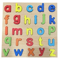 Avita.id 3D Flat Building Letter Puzzle ABC Educational Puzzle Toy/ Wooden Letter Puzzle Toy/ for Ch