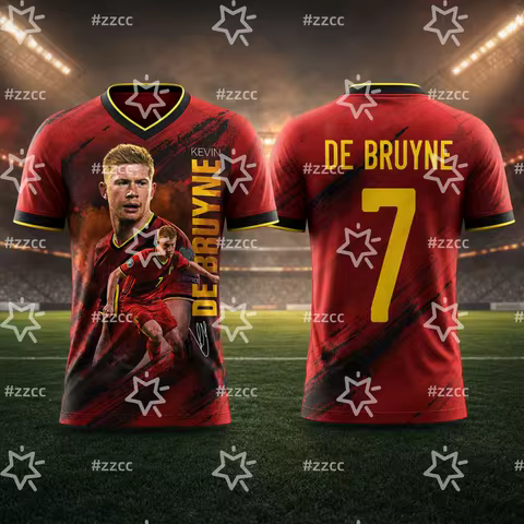 2026 Kevin De Bruyne Belgium Team Football Jersey Match & Training Kit Summer Sports Men's T-Shirt K