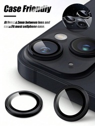 1包黑色鷹眼裝飾保護貼紙，耐用高清，適用於iPhone 11/12/13/14 Pro Max/15 Pro Max相機鏡頭