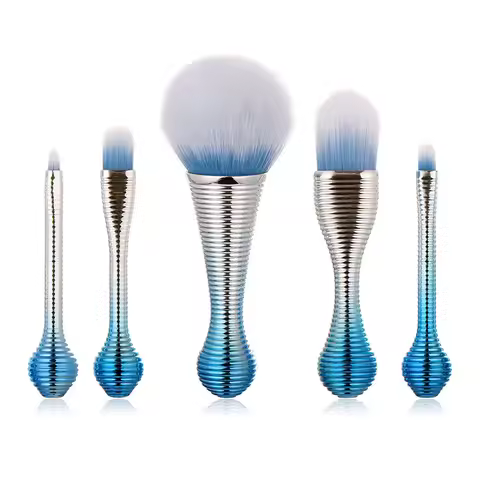 5Pcs/Set Makeup Brushes Foundation Powder Concealer Blush Eye Lip Face Blending Make up Cosmetic Too