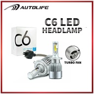 2PCS C6 LED Headlight H4 H7 H11 H1 HB3 HB4 9006 9005 H3 Car Headlight LED Bulb myvi kancil axia