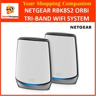 Netgear RBK852 Orbi Tri-band AX6000 WiFi 6 Mesh System  - With 1 Satellite extender Coverage up to 5,000 sq. ft.