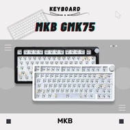 MKB GMK75 Hot-Swap Adjustable Volume Knob Custom RGB Tri-Mode 2.4Ghz Bluetooth Connection Keyboard B